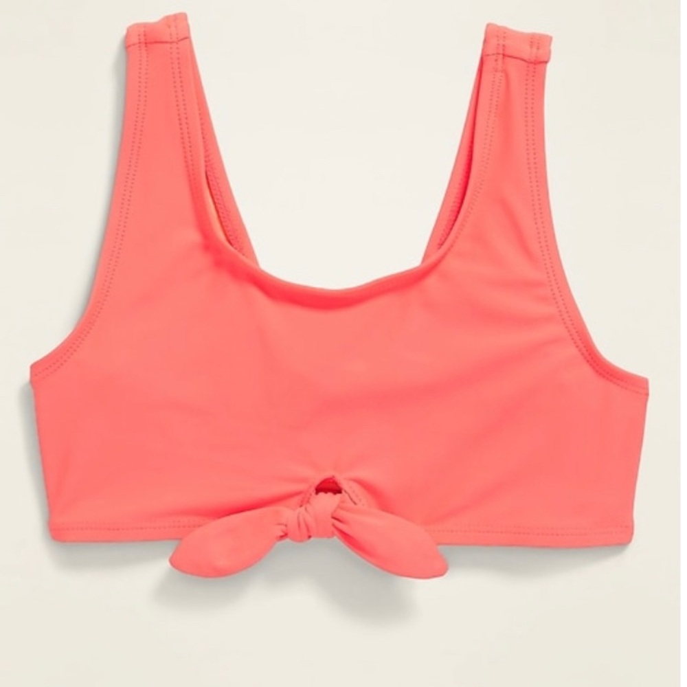 Old Navy Coral KIDS bikini top NEW WITH TAG